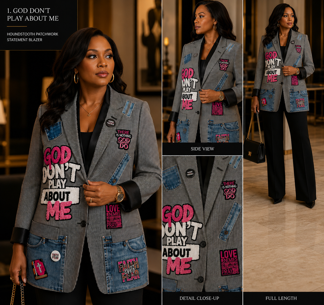 God Don’t Play About Me Houndstooth Edition